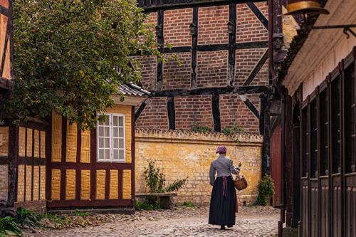 Den Gamle By om aftenen